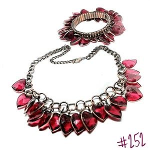 Vintage Custome Heart Necklace & Bracelet